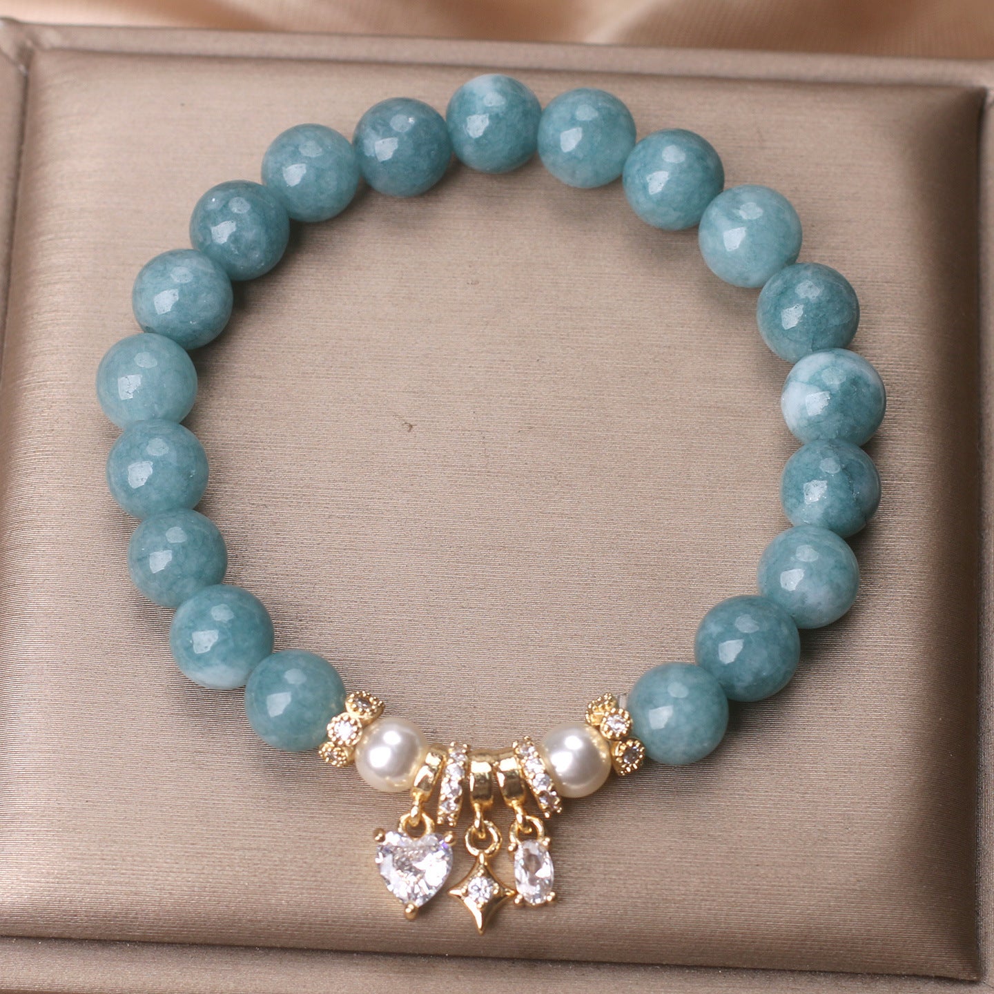 Blue Water Jade Bracelet For Women Light Luxury Minority High-grade