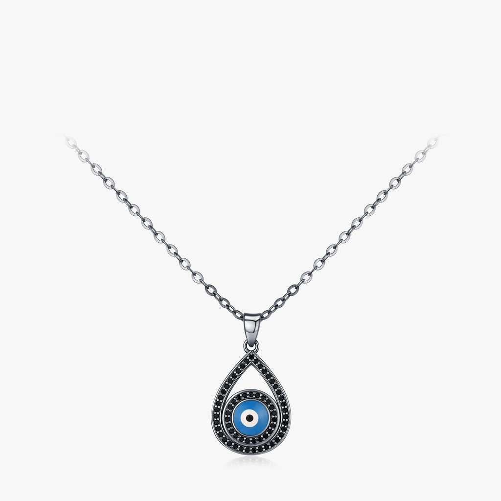S925 Sterling Silver Dark Series Funny Ghost Big Eye Necklace For Women