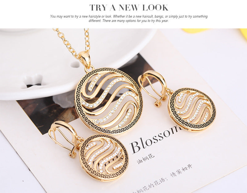Two-piece Fashion Necklace And Earrings