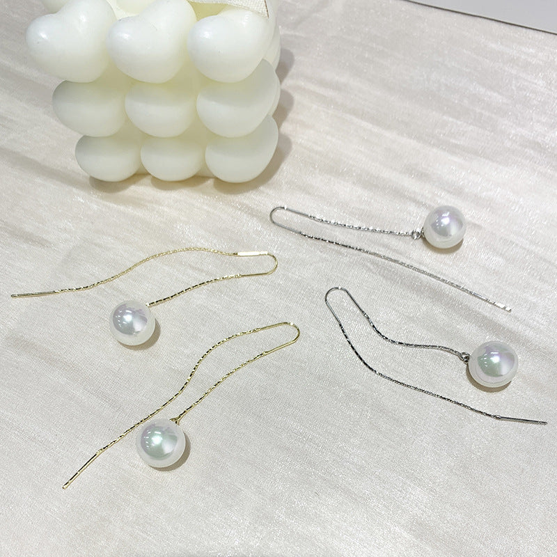 Fashionable Long Tassel Pearl Ear Line