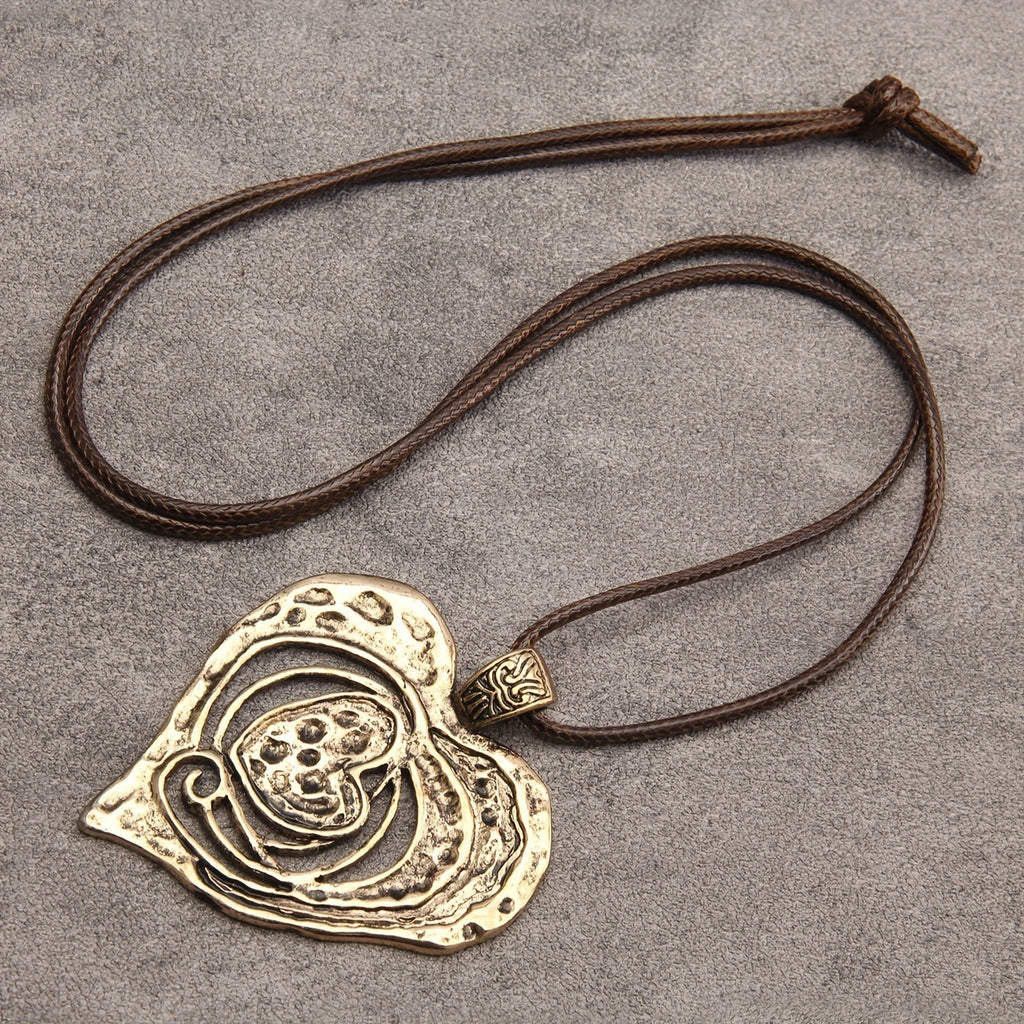 Simple Heart-shaped Metallic Senior Love Necklace