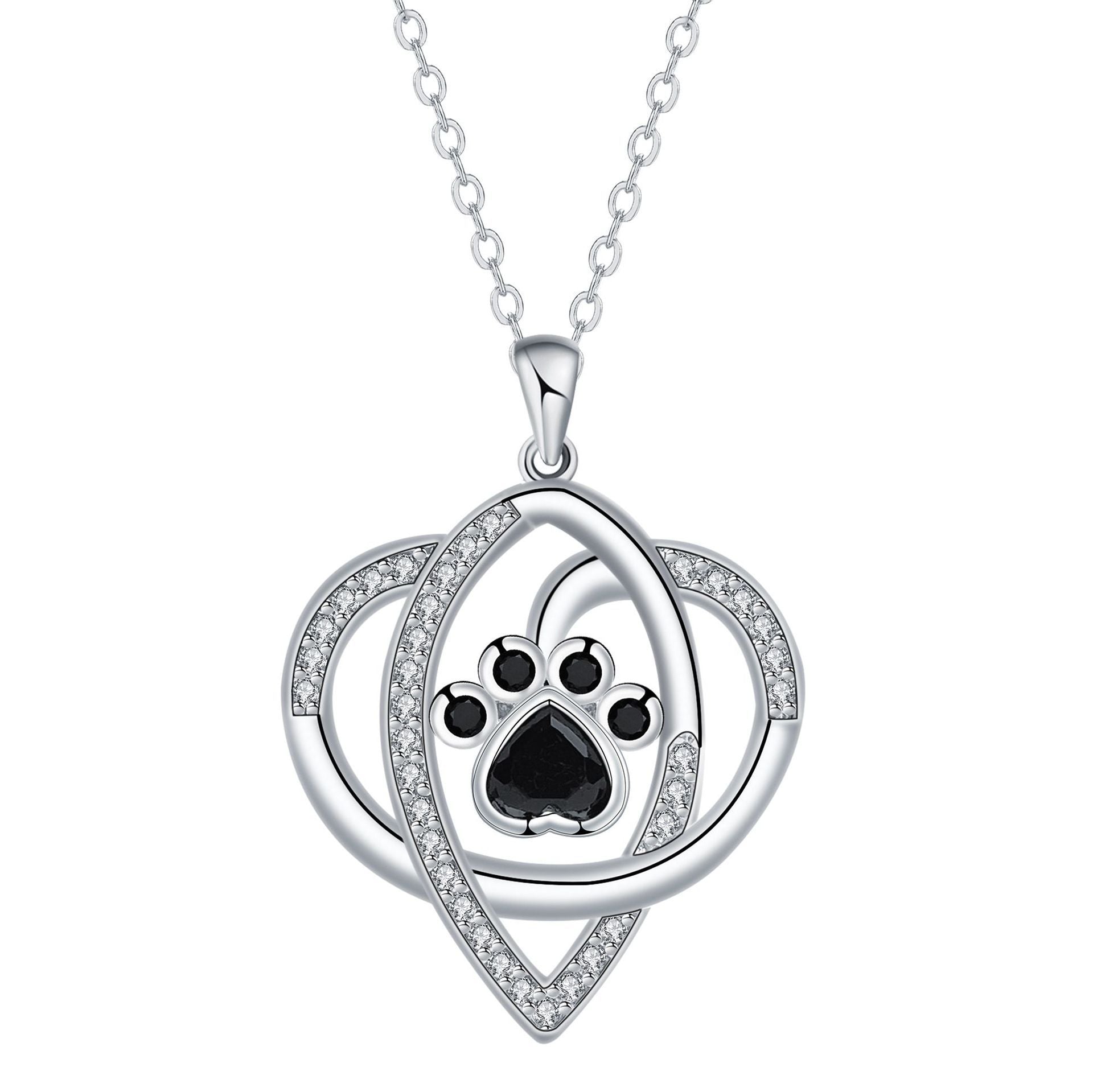 Cat Dog's Paw Footprints Necklace Light Luxury Minority High Sense