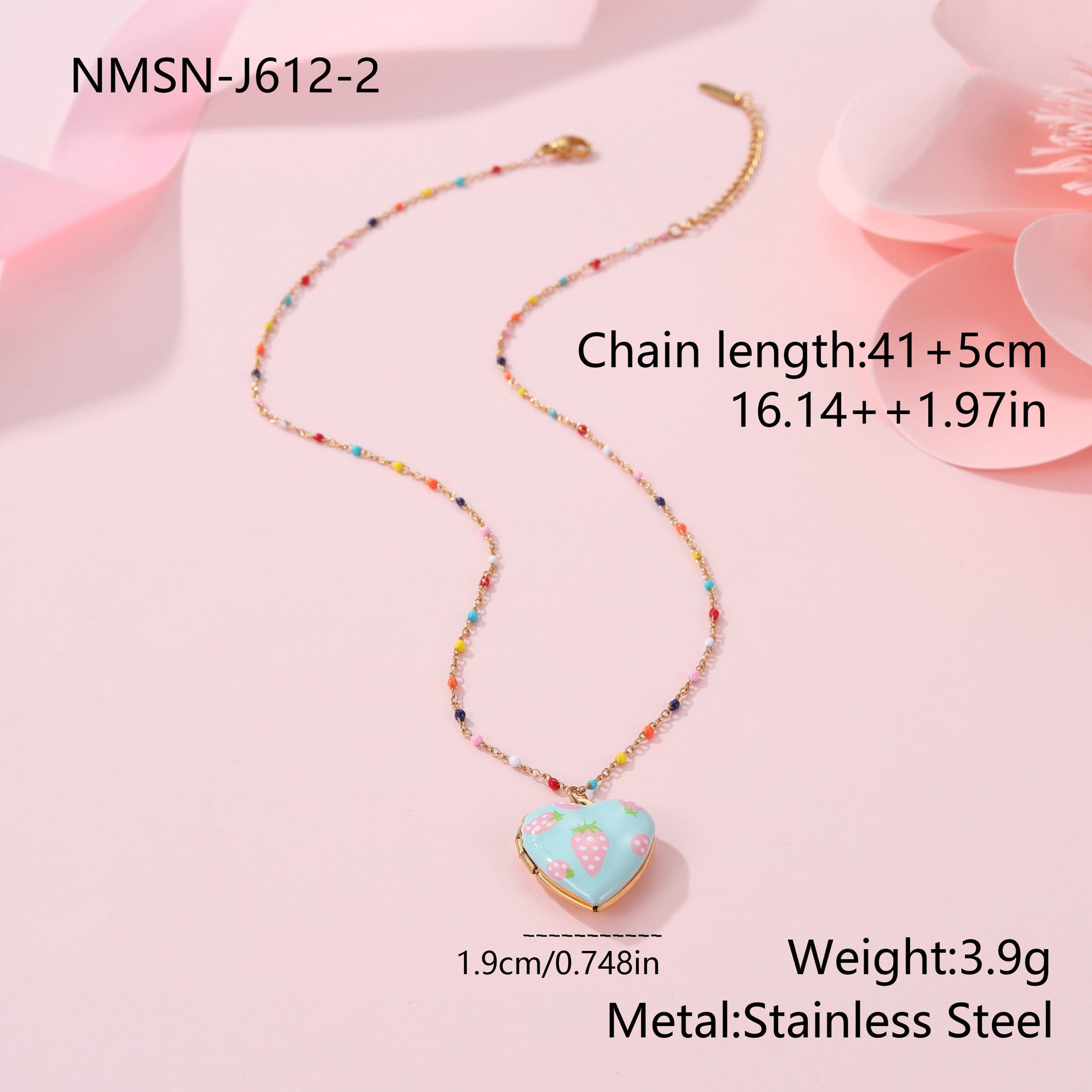 Fruit Love Pendant Stainless Steel Necklace