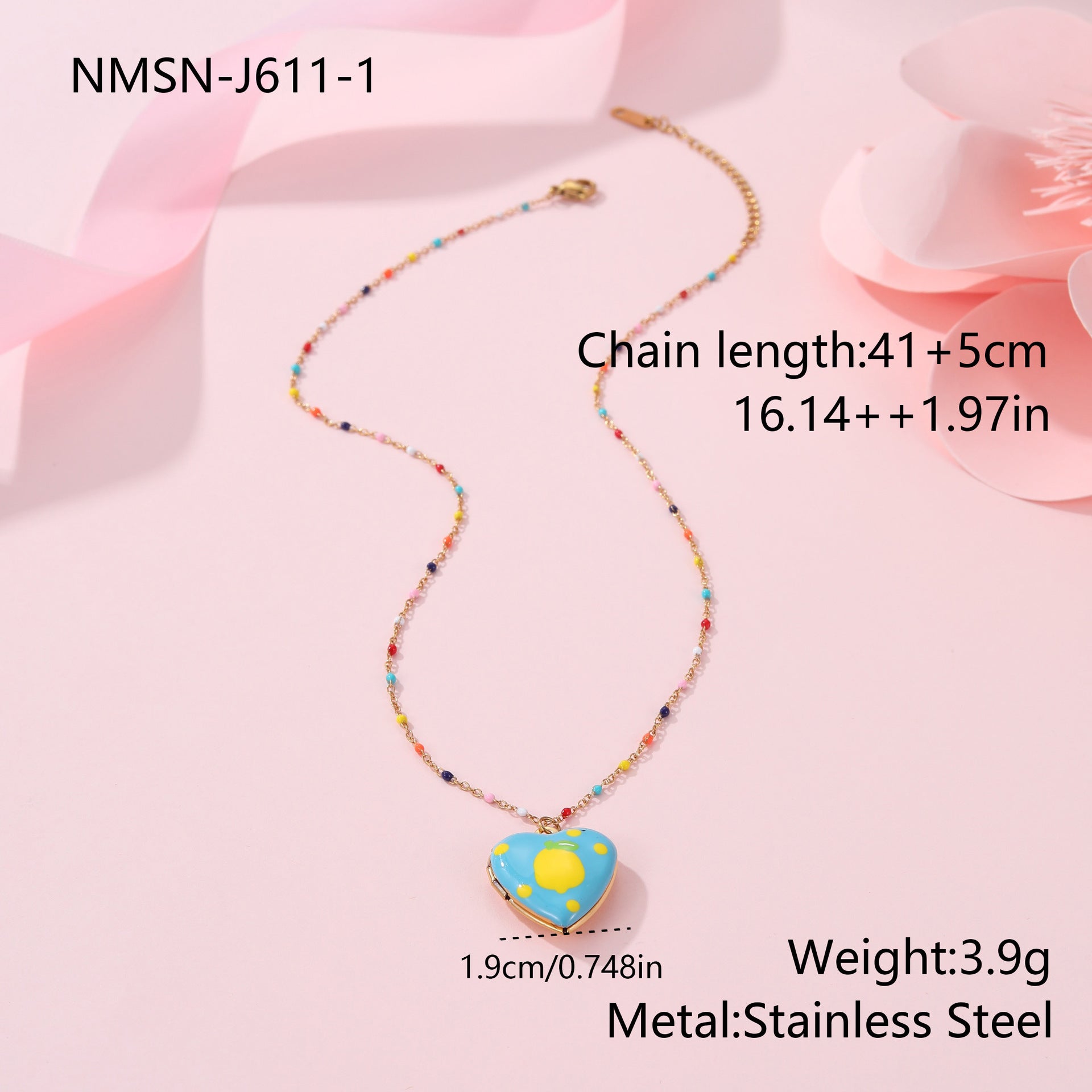 Fruit Love Pendant Stainless Steel Necklace