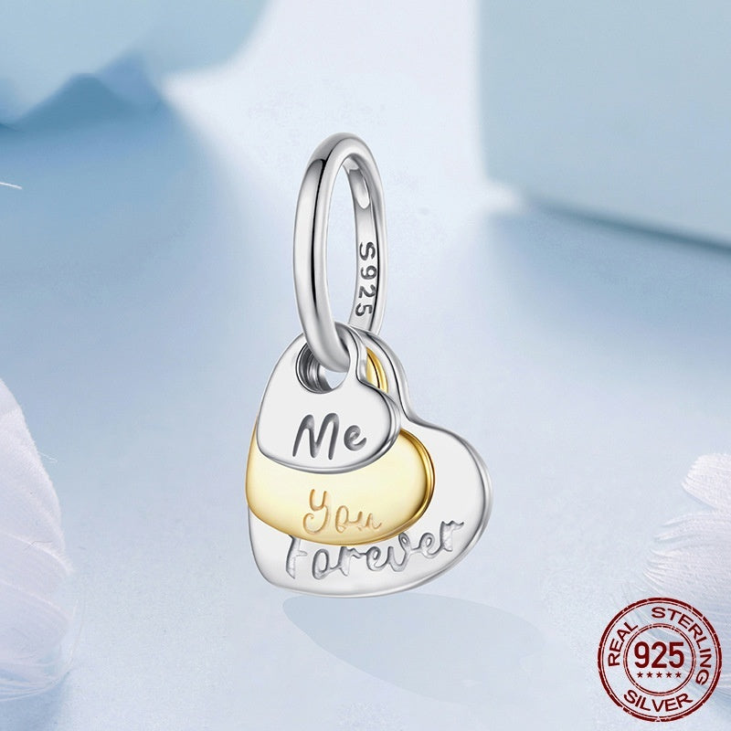 S925 Sterling Silver Beads Eternal Love Pendant Parts
