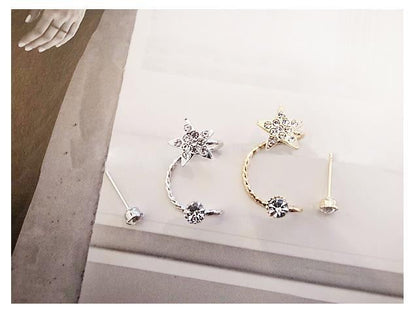 Single Left Ear Star Ear Stud and Clip
