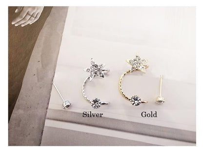 Single Left Ear Star Ear Stud and Clip