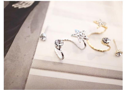 Single Left Ear Star Ear Stud and Clip