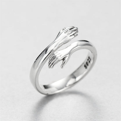 Fashionable, fresh, versatile, hands hugging ring, couple's love