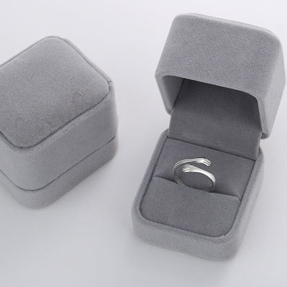 Fashionable, fresh, versatile, hands hugging ring, couple's love