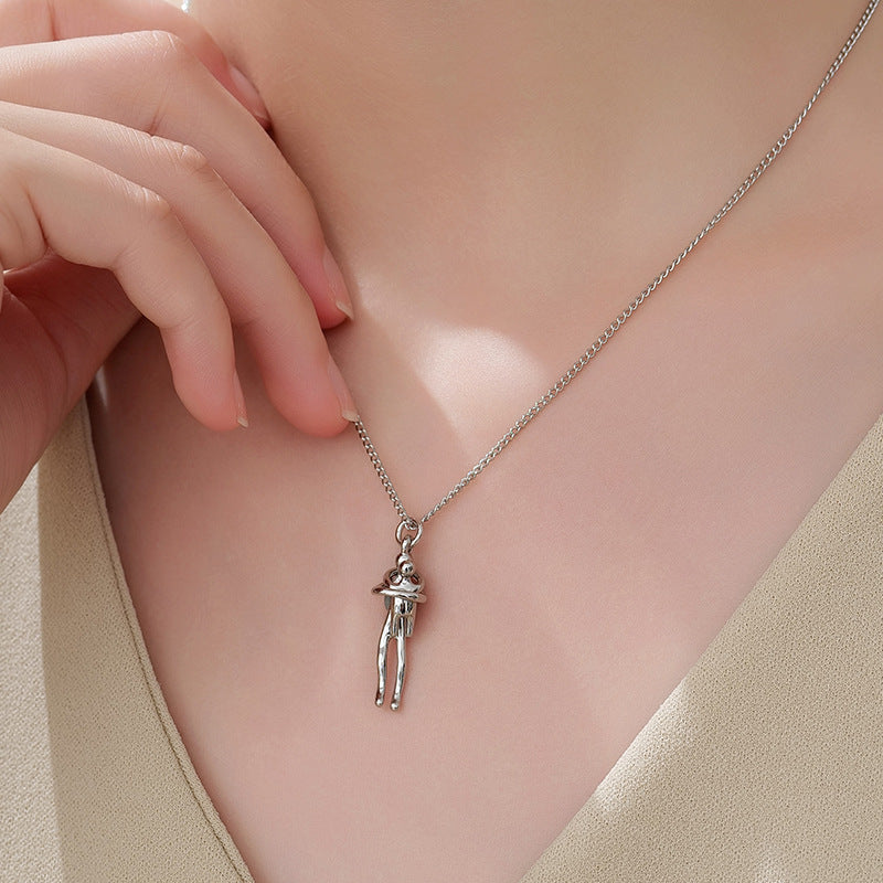New Necklace with Little People Hugging Design, Mother's Day and