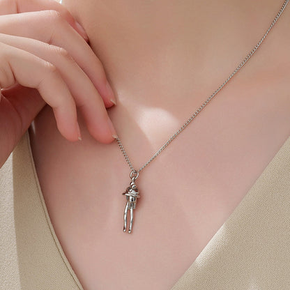 New Necklace with Little People Hugging Design, Mother's Day and