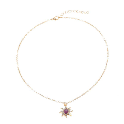 Jewelry Set Wholesale European and American Retro Sunflower Necklace
