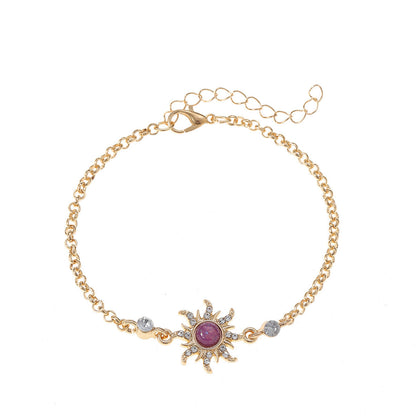 Jewelry Set Wholesale European and American Retro Sunflower Necklace
