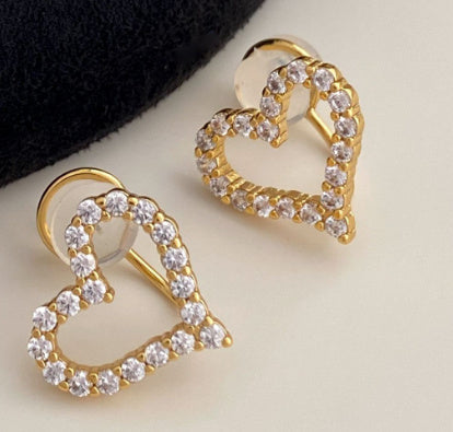 Small And Exquisite Love Temperament Earrings With A Sense Of High-end Ear Clips
