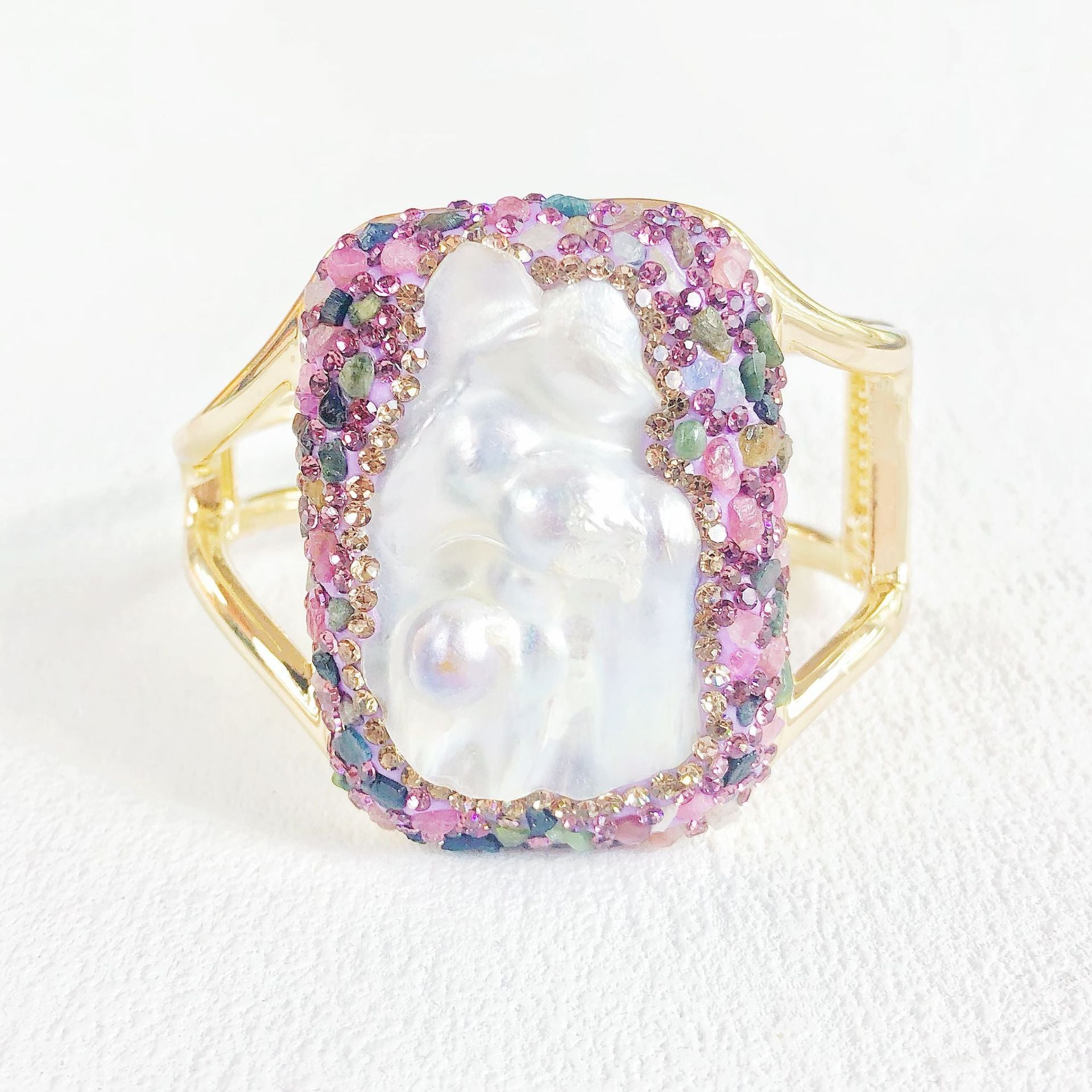 Natural Baroque Pearl Purple Bracelet