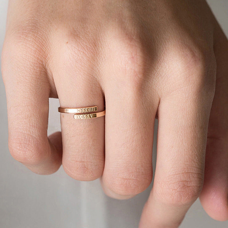 Silver Ring Can Be Engraved DIY Handmade