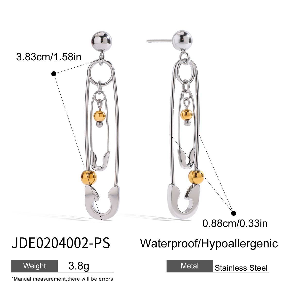 Stainless Steel Clip Ear Studs Titanium Steel No Fading Earrings