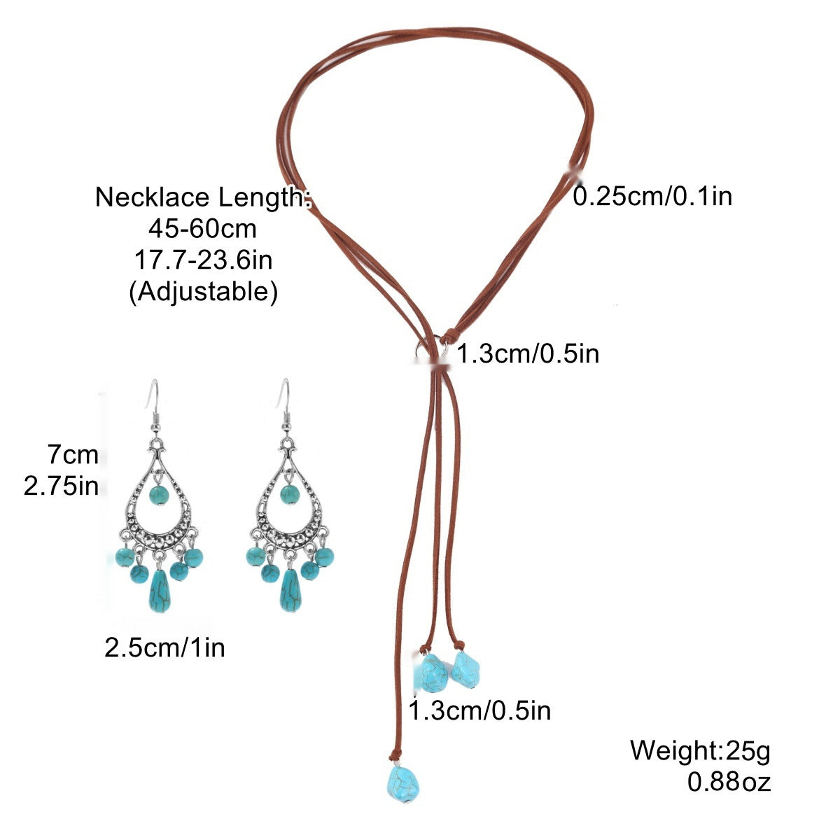 Bohemian Natural Stone Long Retro Necklace