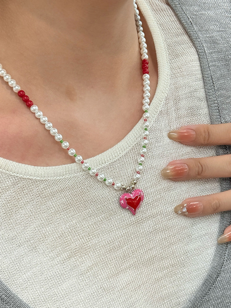 Pendant Pearl Necklace Women's Clavicle Chain