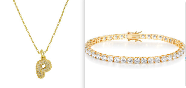 Brass Micro-inlaid Balloon Bubble Small Size 26 English Letters Necklace