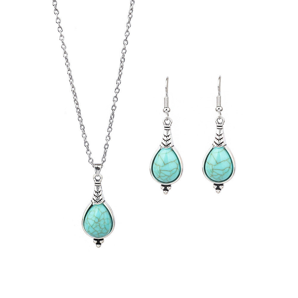 Women's Fashion Earrings And Necklace Set