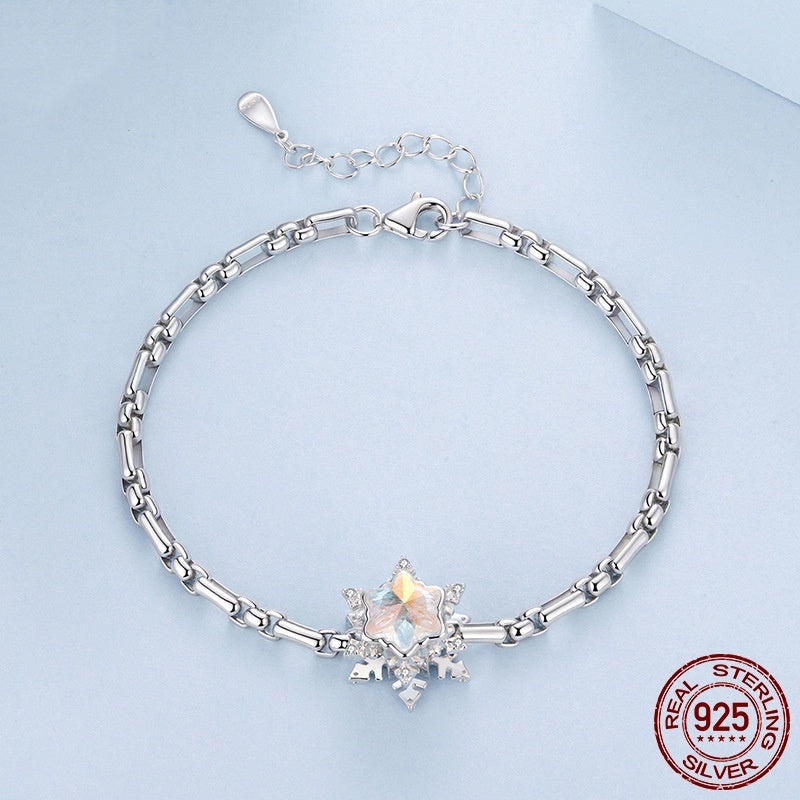 S925 Sterling Silver Minimalist Round Box Chain Bracelet