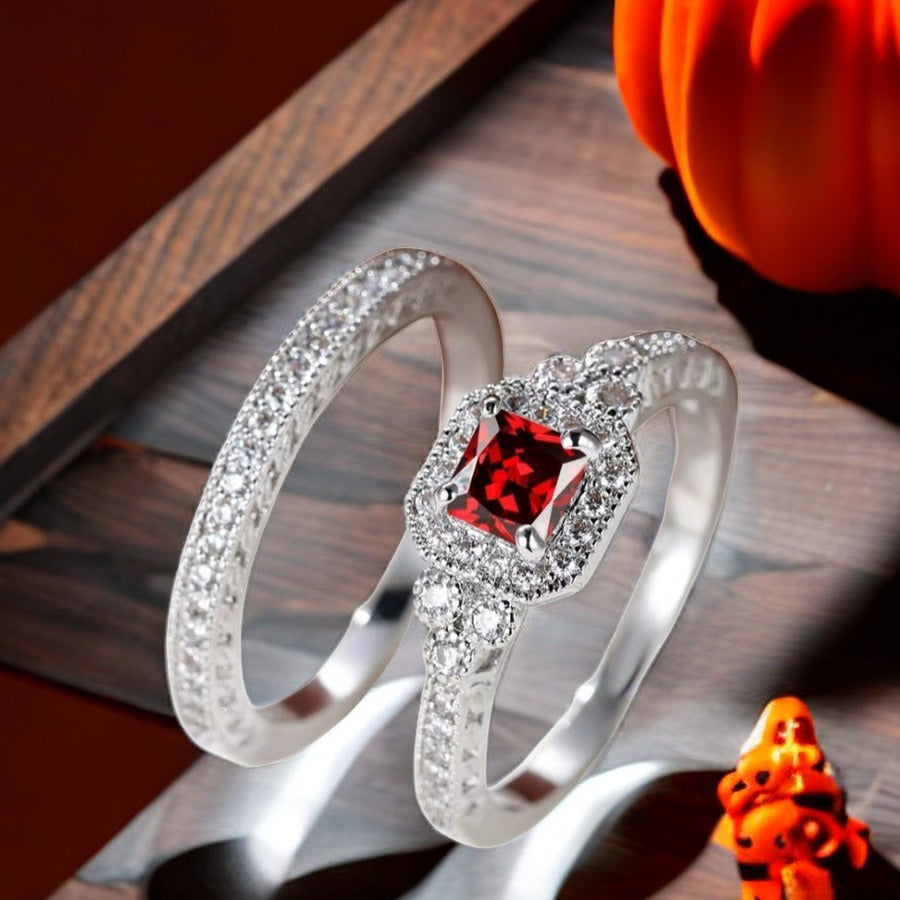 Fashion Ring Set Zircon Simple Ring