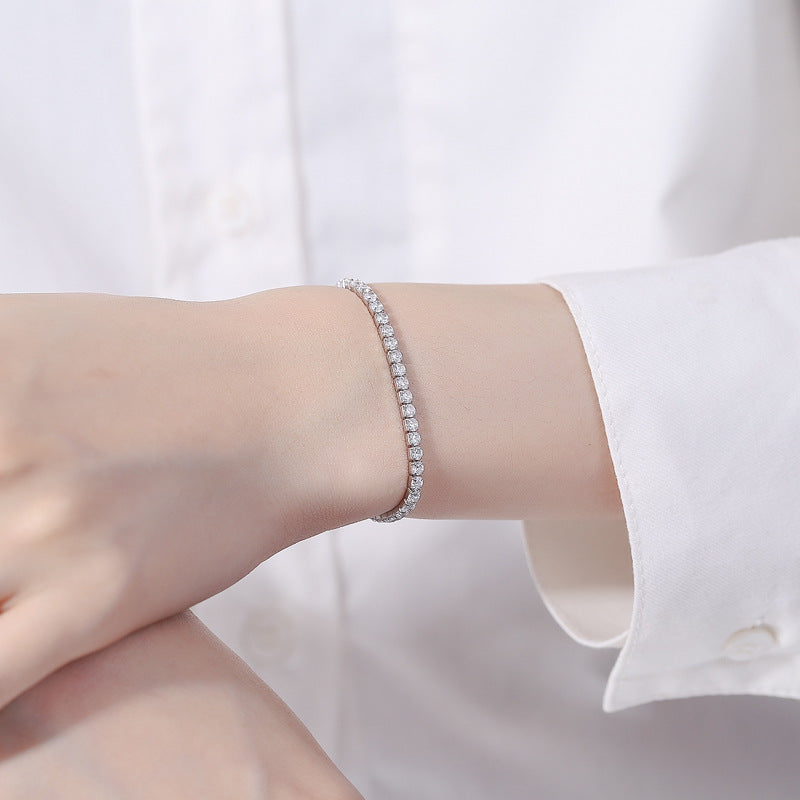 925 Sterling Silver Full Diamond Bracelet For Women