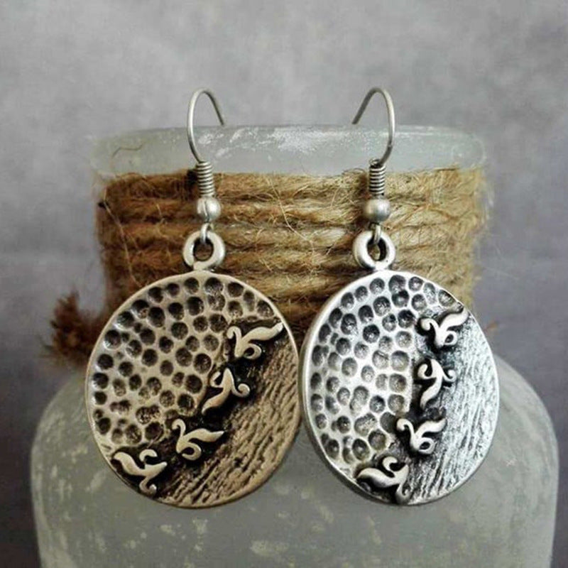 Vintage Hammered Distressed Casual Earrings