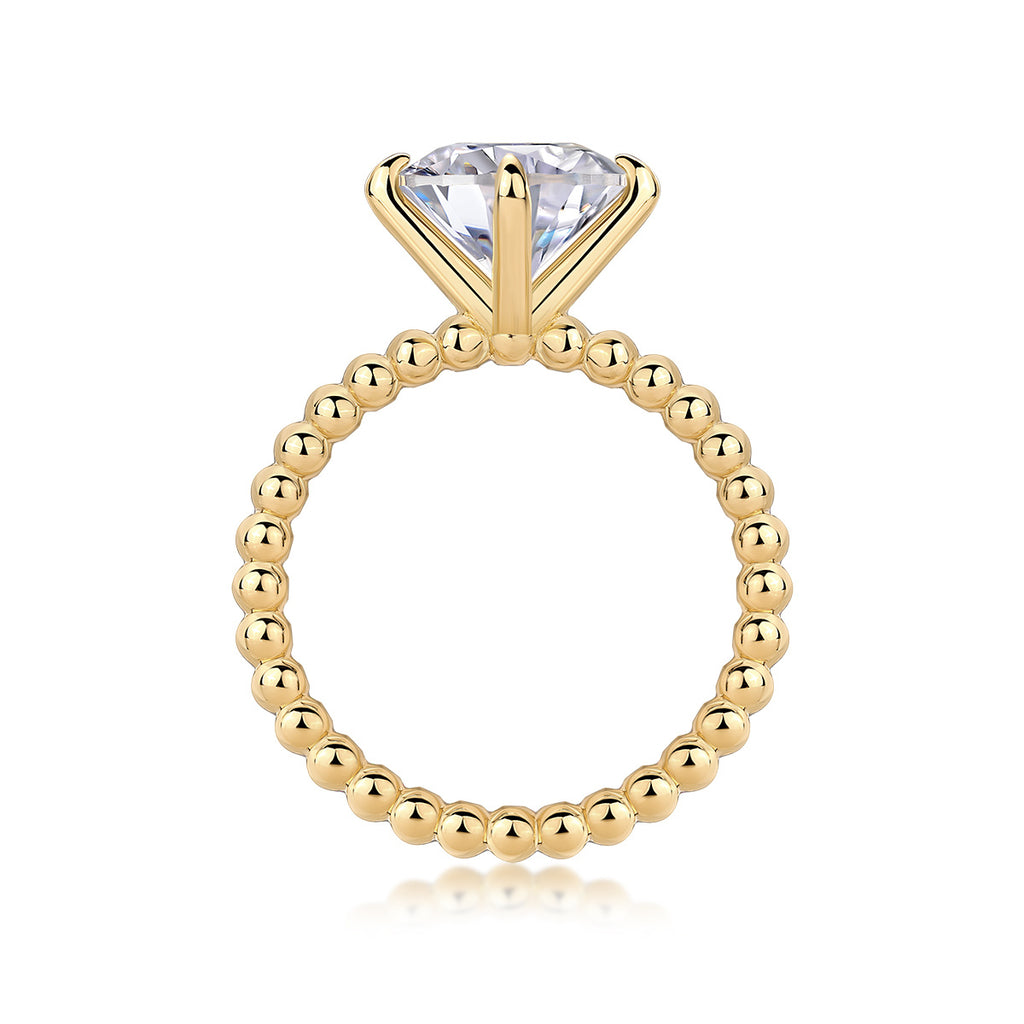 Forget-me-not - A Wedding Ring Set With 3-carat Top-quality Moissanite S925 Silver And Gold-plated Diamond. The Ring Can Be Inspected With A Diamond Pen