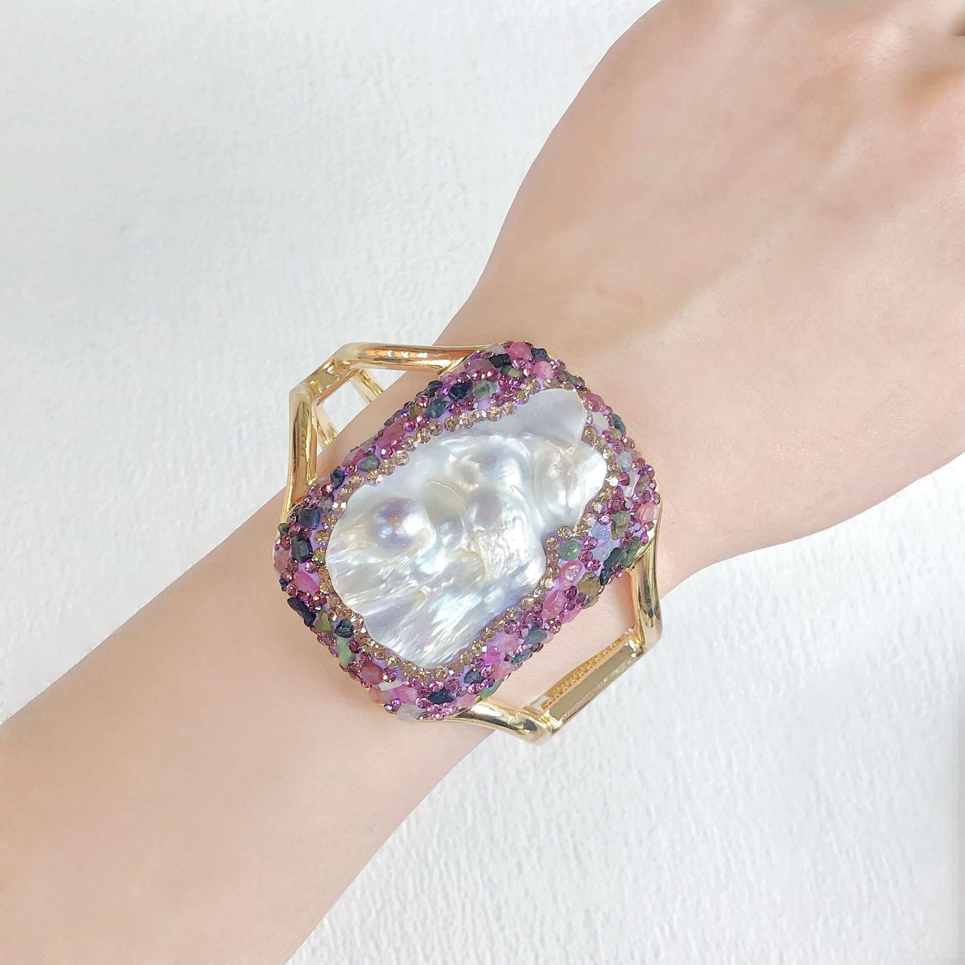 Natural Baroque Pearl Purple Bracelet