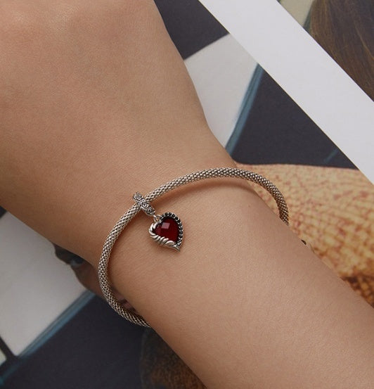 Halloween Beaded Ear Stud And Ring Dark Horror Festival