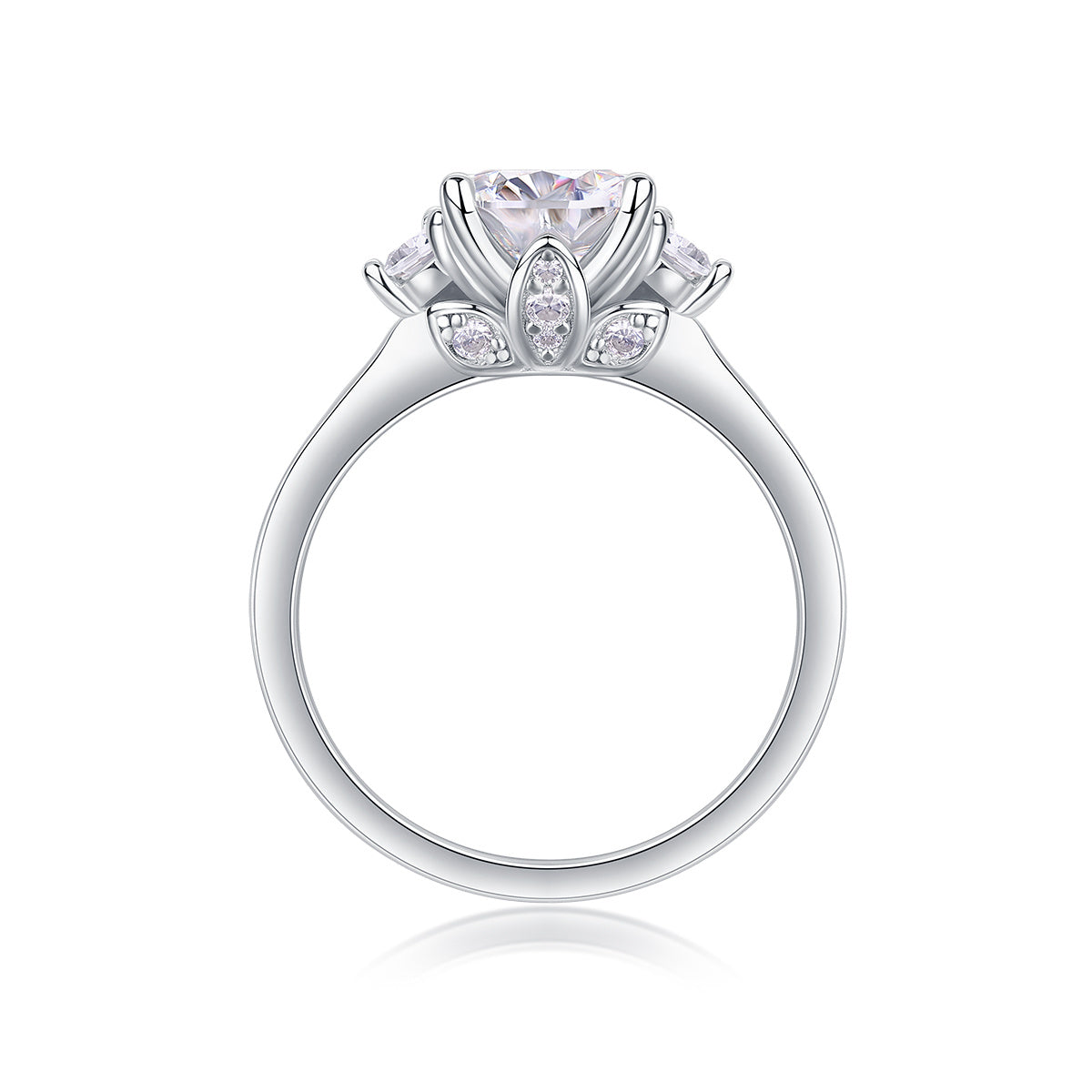 Starry Night Brilliance - A Wedding Ring Set With 2-carat Top-quality Moissanite S925 Silver And Gold-plated Diamond Can Be Tested With A Diamond Pen