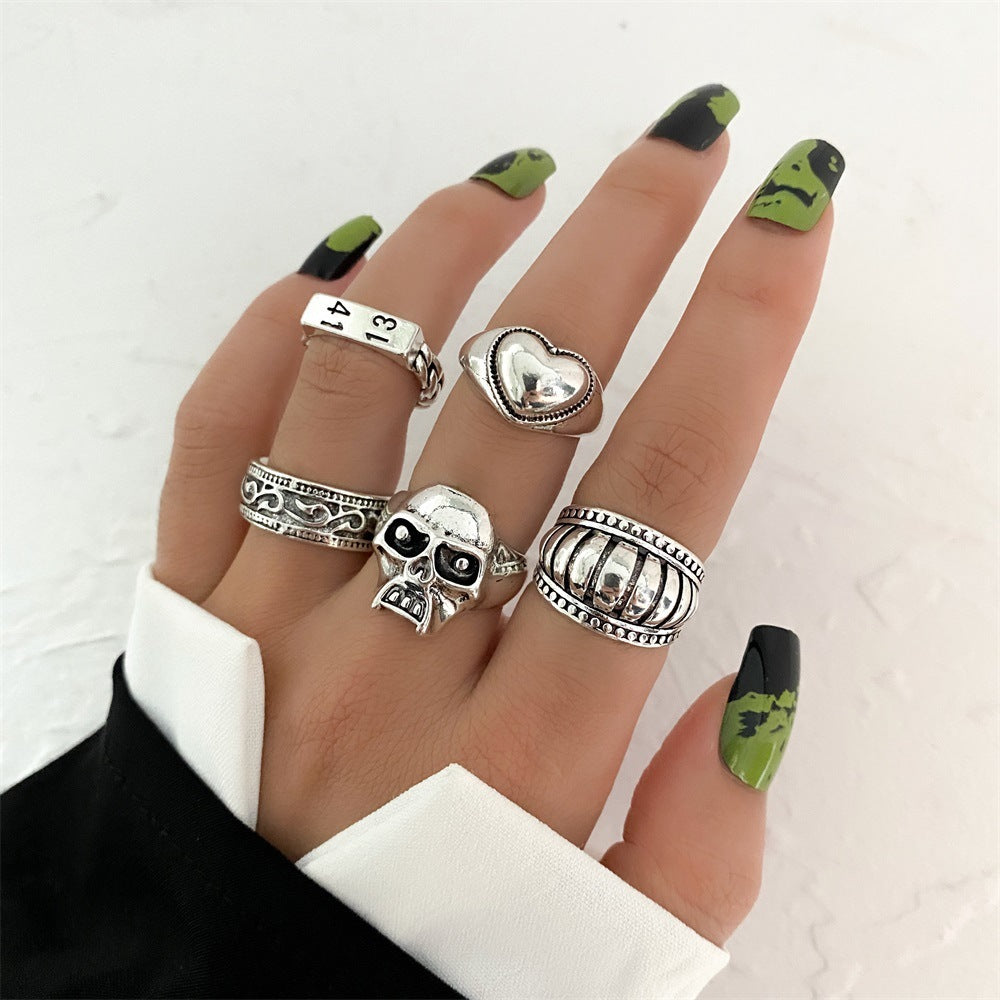 Fashion Personality Butterfly Snake Ring Suit Combination Opening