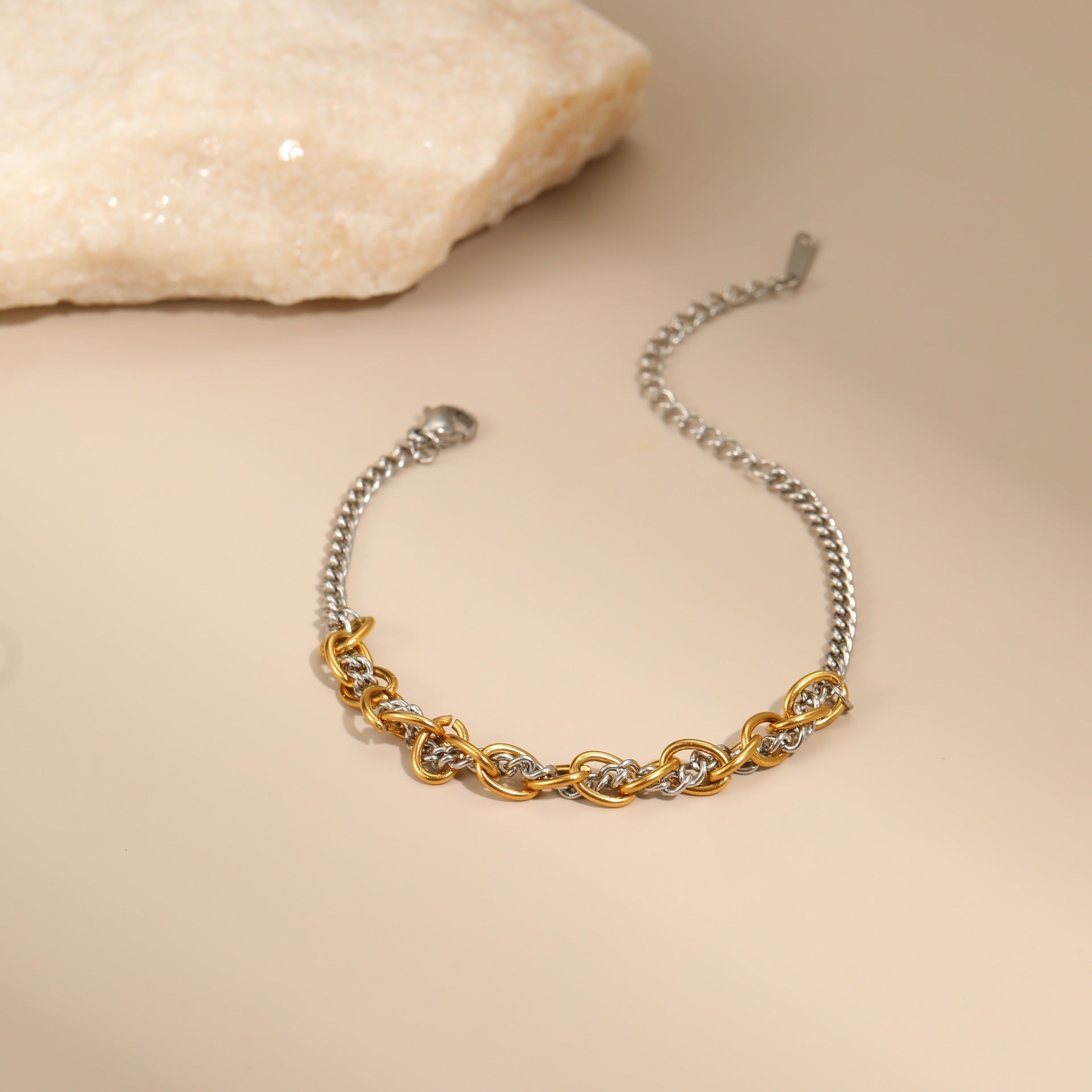 Autumn And Winter New Style Necklaces Gold And Silver Color Matching Earrings Jewelry