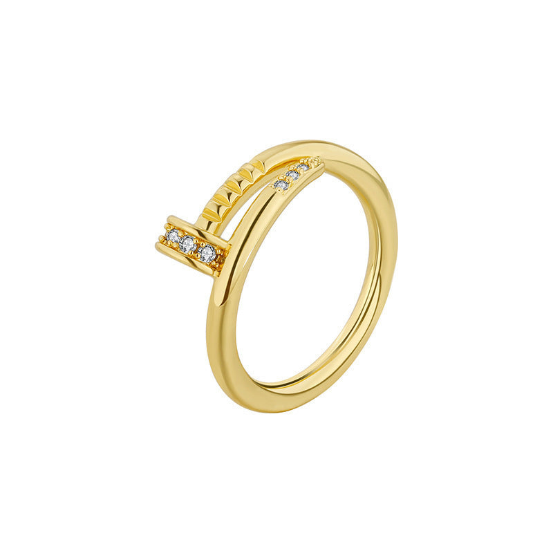 New French Nail Ring For Women, Versatile And Stylish With A Unique Minimalist Design