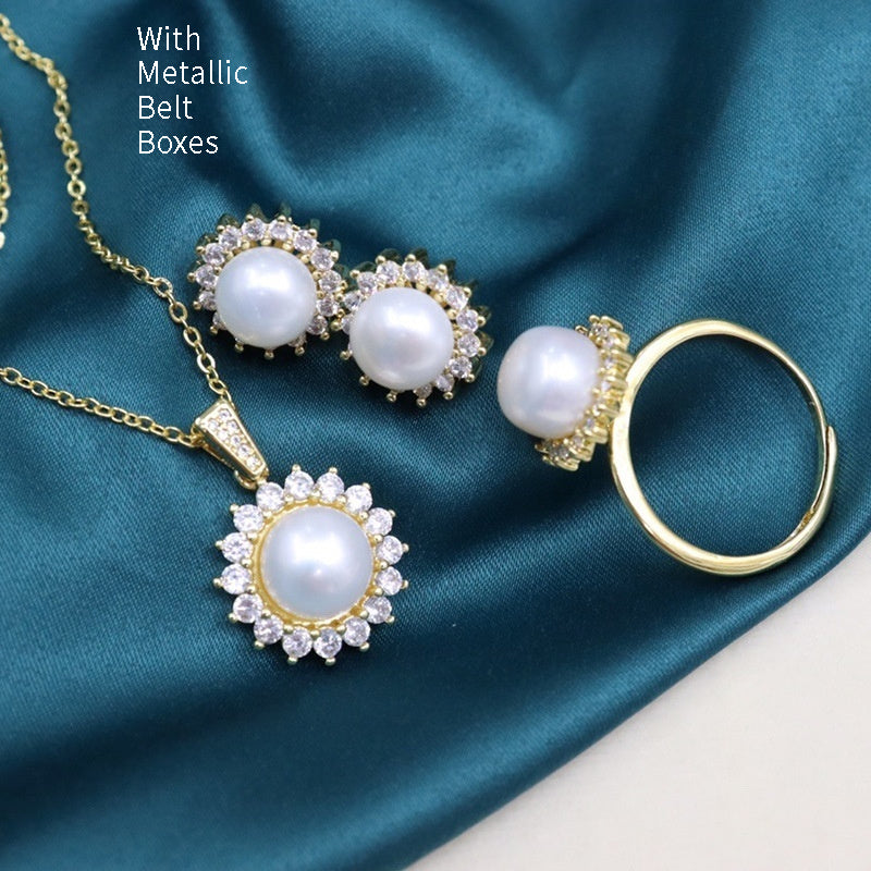 Freshwater Pearl Simplicity All-match Necklace Suit