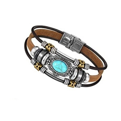 Bohemian Natural Stone Long Retro Necklace