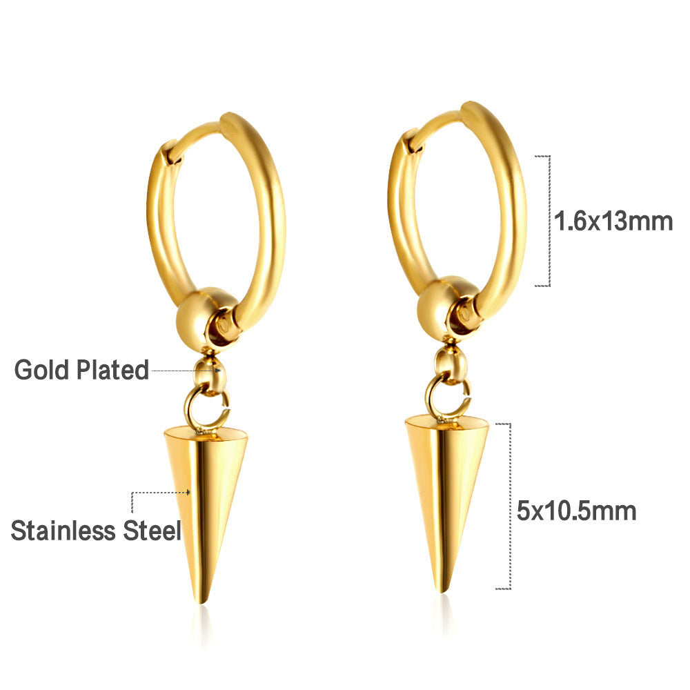 European And American Fashion Electroplating 18K Gold Earrings