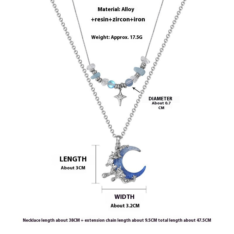 Blue Moon Series Fashion Necklace Earring Ring