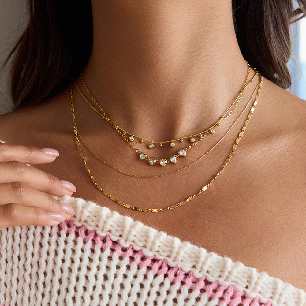 Love Zircon Necklace Accessories For Women