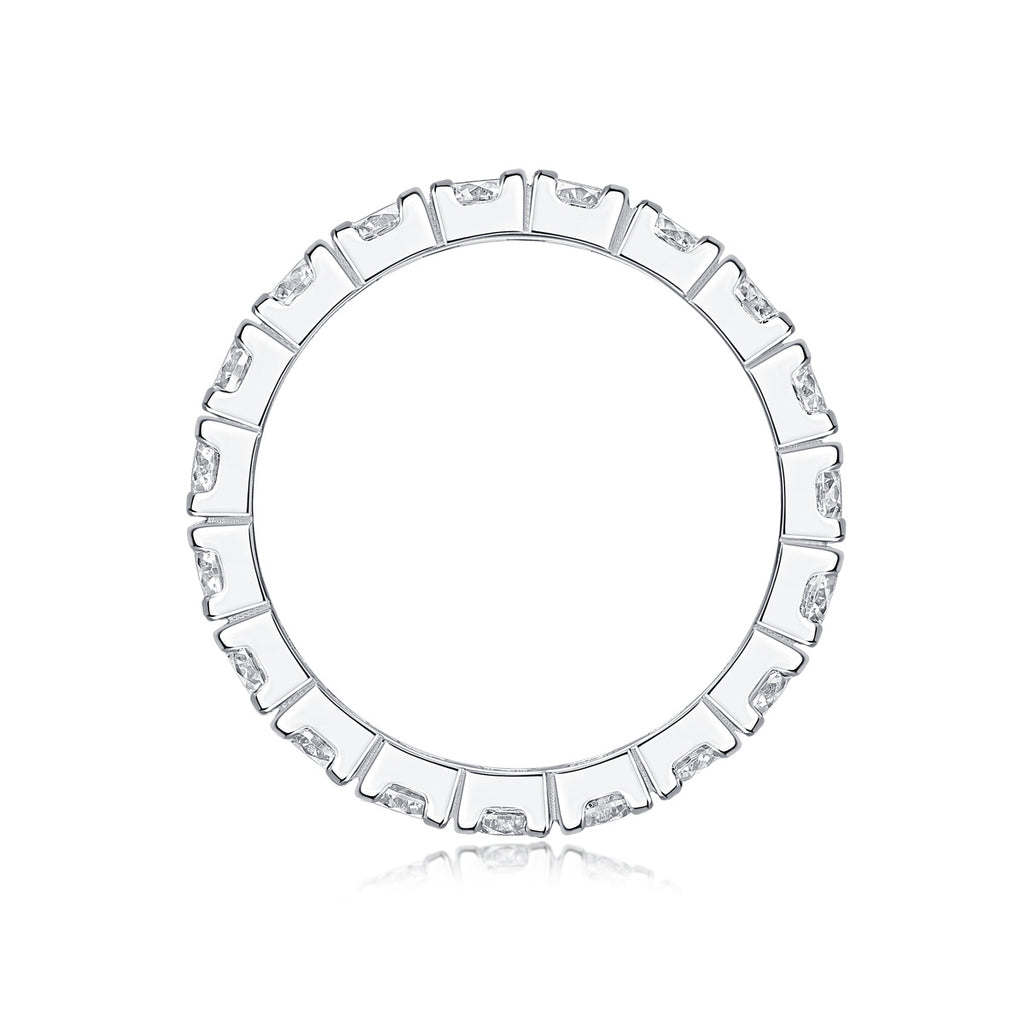 Van Gogh Starry Sky - A Wedding Ring Set With 0.1-carat Top-quality Moissanite S925 Silver And Platinum-plated Diamond. The Ring Can Be Inspected With A Diamond Pen