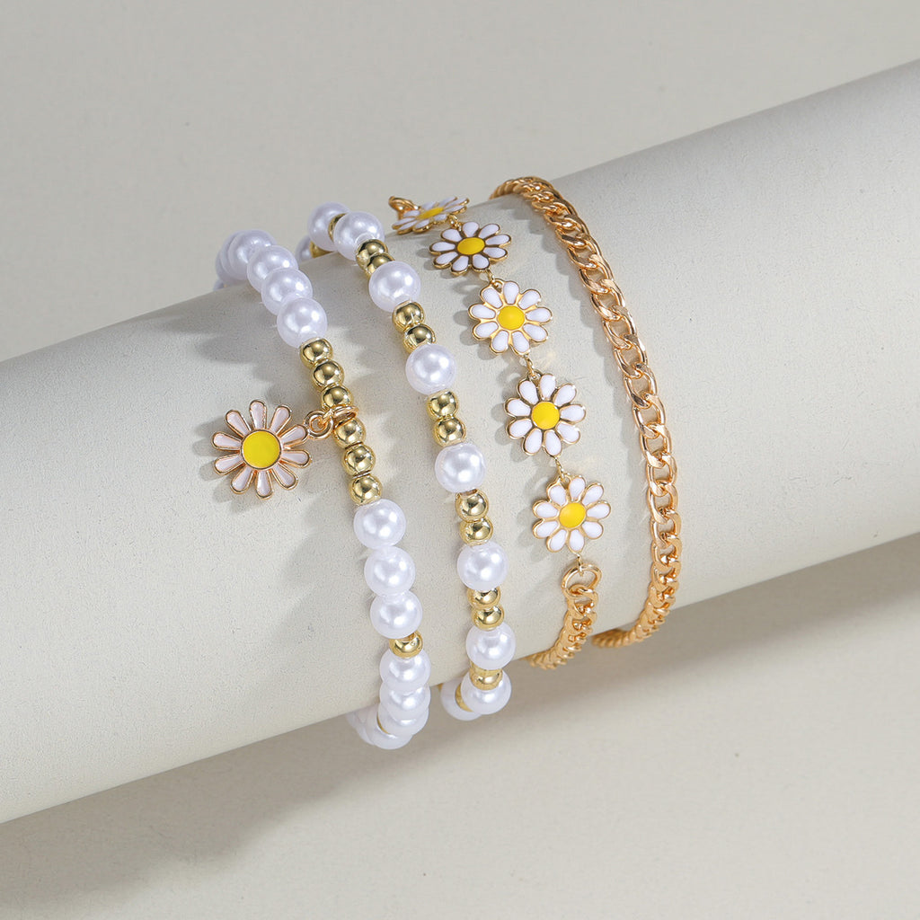 Elegant Style Alloy Chain Pearl XINGX Beaded