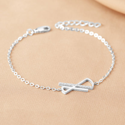 Infintity Charm Bracelet, Silver Infinite Jewelry, Stone Bracelet Fot