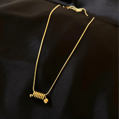 Womens Necklace With A Mini Spring