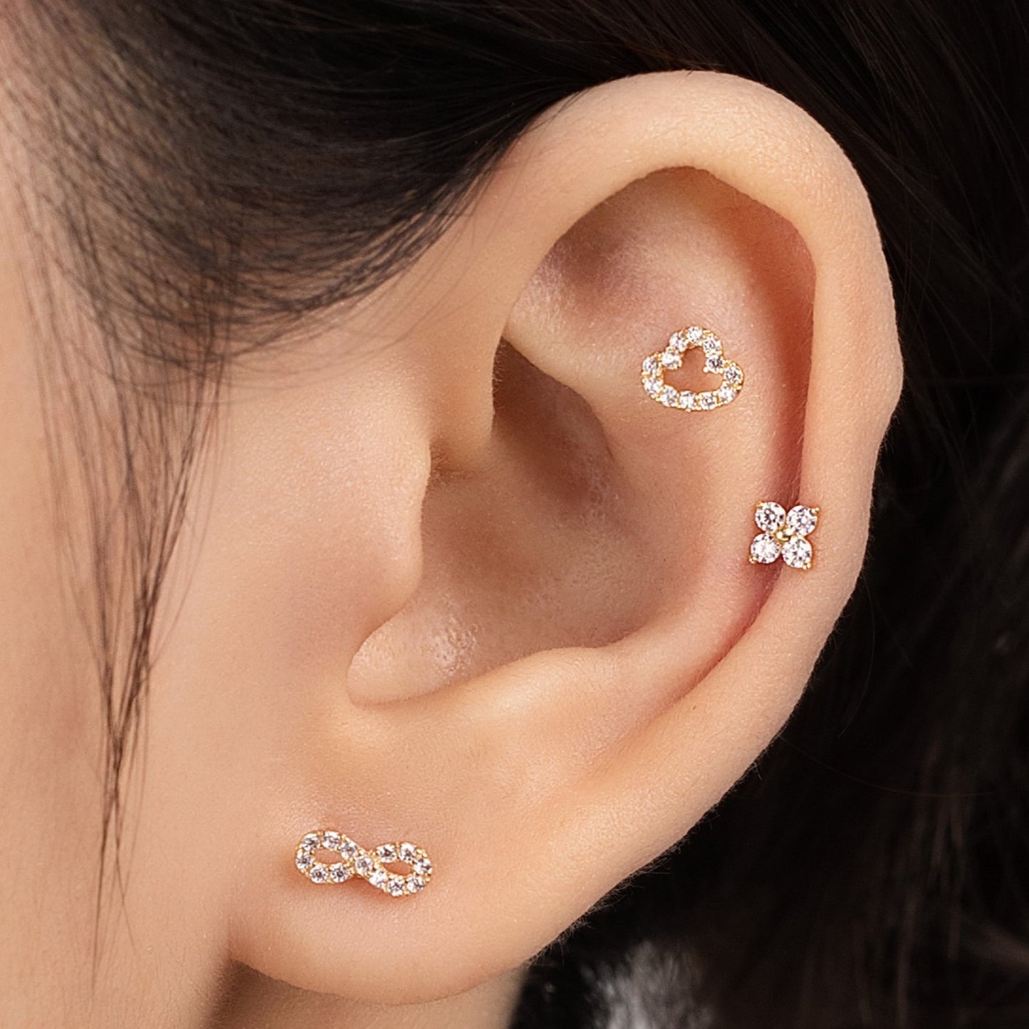 14K (58.5%) SOLID GOLD INFINITY PIERCING