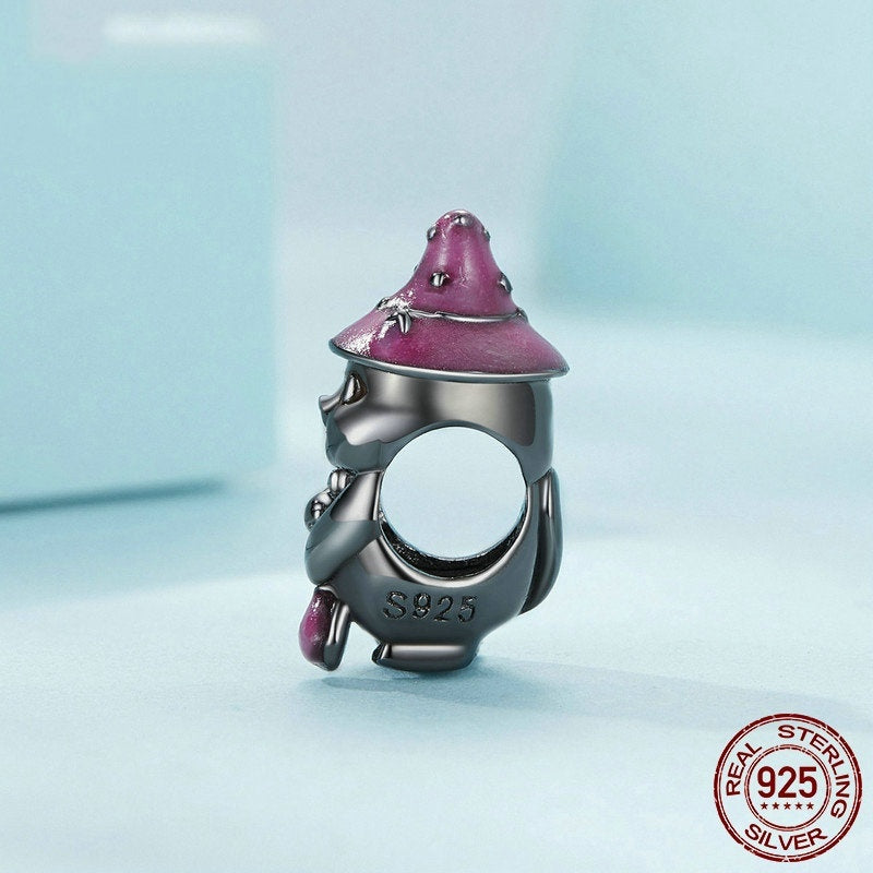 Halloween Black Cat Diy Bracelet String Beads S925 Sterling Silver Beads