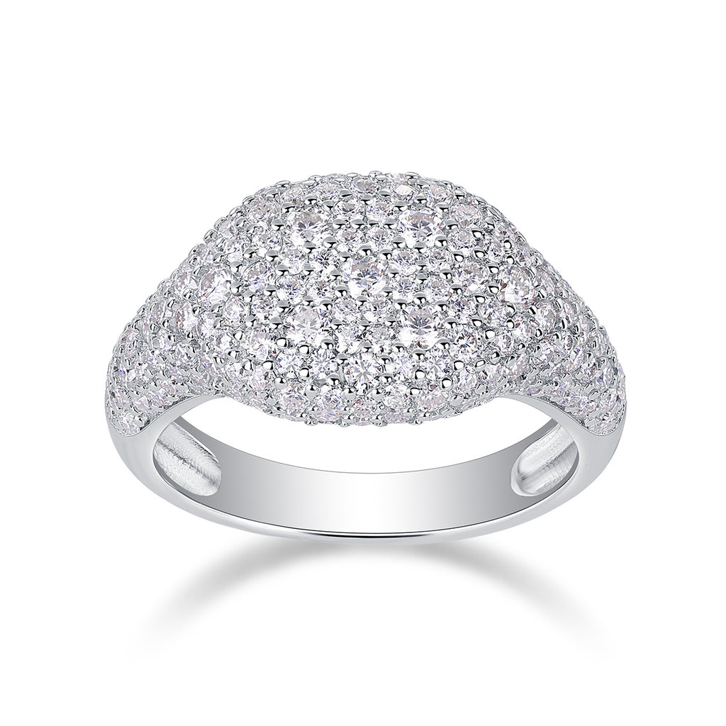 Shining Frenzy - A Wedding Ring Set With Top-quality Moissanite S925 Silver And Platinum-plated Diamond. The Ring Can Be Inspected With A Diamond Pen