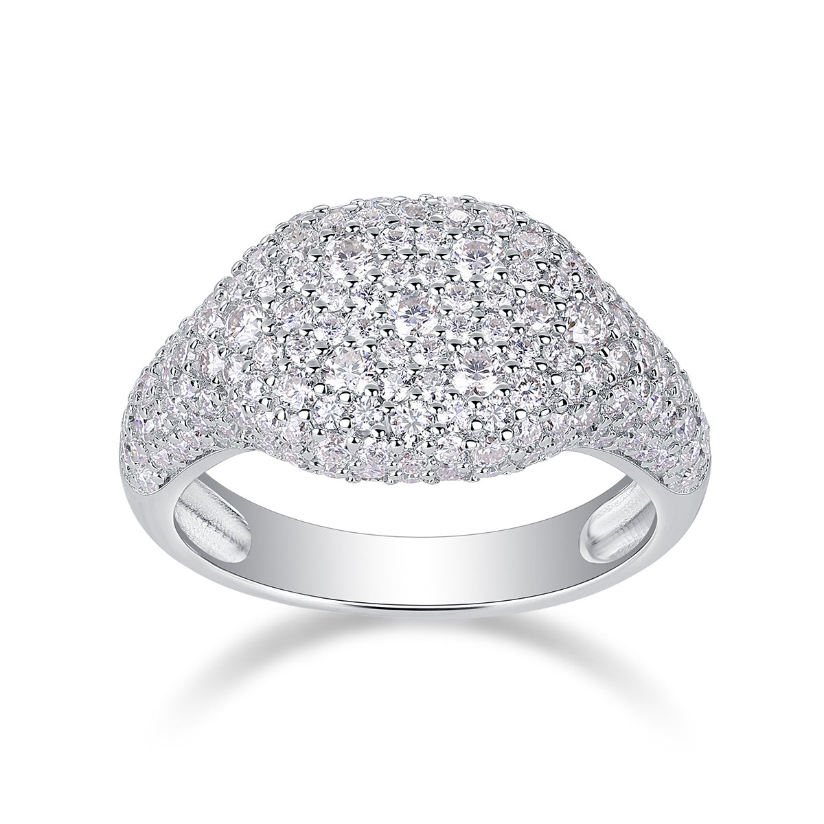 Shining Frenzy - A Wedding Ring Set With Top-quality Moissanite S925 Silver And Platinum-plated Diamond. The Ring Can Be Inspected With A Diamond Pen